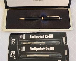 Mont Blanc ballpoint pen with refills