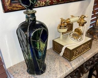 STAINED GLASS DECANTER