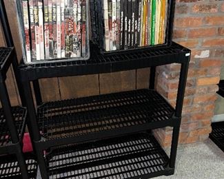 PLASTIC SHELVING, BOOKS