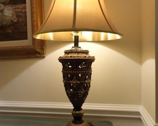 Pair of these lamps. 35" tall