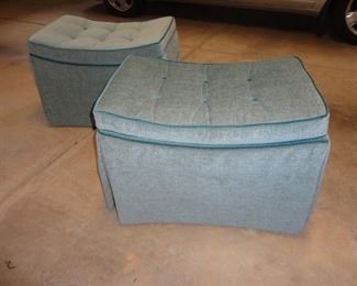 Pair of Hickory Stools by Wesley Hall