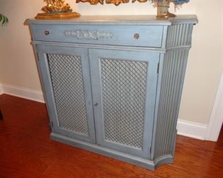 Robyn Egg Blue Chest has secret top that opens up/42 Wide/18 Deep