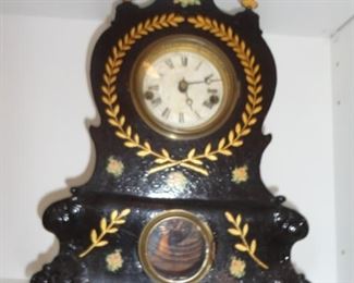 Antique 1870 Waterbury Iron 30 hour clock/Time and Strike / Pat. May 10 ........