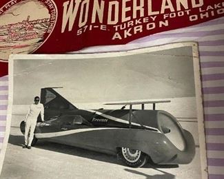 Lots of Akron (& NE Ohio) related Vintage Souvenirs--Fun Stuff!! Pic is Arfons Brother and Land Speed Record Holder!