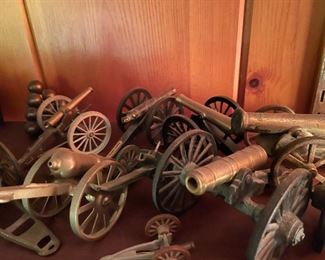 Brass, Steel, &/or Iron Toy Canon Souvenirs--"Waterloo", "Fort Hell",  "Ticonderoga", "Mount Vernon", etc., etc., 