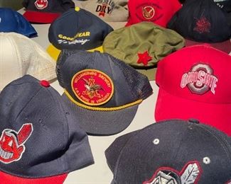 Dozens of Vintage "Snap-Back" Men's Baseball type hats! Nice Selection!! 