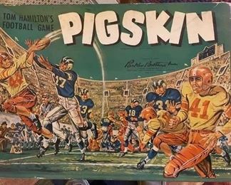 1950's Man Cave Stocking Stuffer--Parker Bros. PIGSKIN Board Game--Looks complete and probably Fun to Play!! Everybody's a Winner!!! 