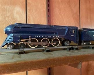 THE ROYAL BLUE American Flyer Engine & Tender Car--Nice Condition!