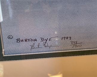 #9 "Gold framed - Signed and Numbered ""Burton Dye"" 35x25" $ 75.00