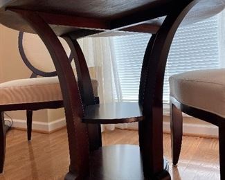 #10 "Set of Game Table (30""tall x 35.5"" round) and 2 Parlor Chairs - " $ 300.00