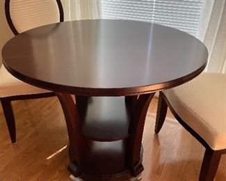 #10 "Set of Game Table (30""tall x 35.5"" round) and 2 Parlor Chairs - " $ 300.00