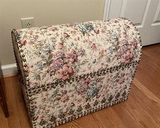 #23 Tapestry Chest with Nailhead Trim and Detail - 24x14x19 $ 30.00