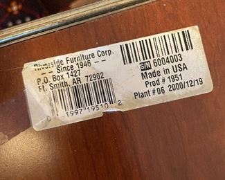 #37 "Riverside Desk with Electronic Plug System. With flip down/slide out pad. 22""x48""x30""" $ 125.00