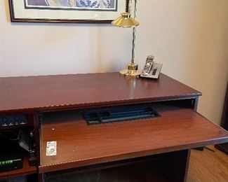 #37 "Riverside Desk with Electronic Plug System. With flip down/slide out pad. 22""x48""x30""" $ 125.00