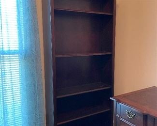 #40 "Set of 2 Dark ""Wood"" Bookshelves - 5 Shelves - 31""x10""x72"" ($75 each) " $ 150.00
