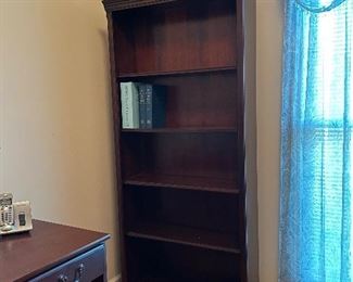 #40 "Set of 2 Dark ""Wood"" Bookshelves - 5 Shelves - 31""x10""x72"" ($75 each) " $ 150.00