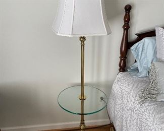 #42 "Glass and Brass Bedside Table Lamp - 59""x17"" around" $ 50.00