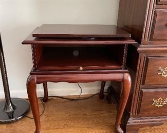 #48 "TV Table with slide out tray - 26""tall x 24""long x19"" deep" $ 50.00