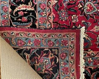 #59 "Cream/Blue/Red Hand Woven Wool Rug - 157"" x 115""" $ 350.00