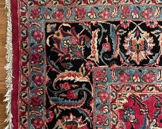 #59 "Cream/Blue/Red Hand Woven Wool Rug - 157"" x 115""" $ 350.00