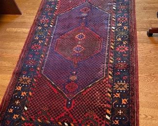 #61 "Purple/Maroon/Navy - Hand Woven Iranian Wool Rug - 81"" x 51""" $ 200.00