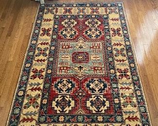 #62 "Iranian Style Hand Woven Wool Rug (NEW with tags) - 83"" x 51""" $ 150.00