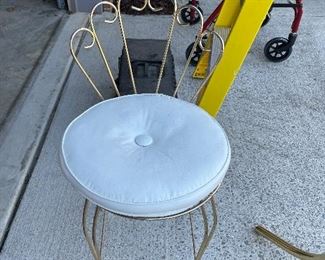 #64 Vanity Gold Chair - 27x14 $ 30.00