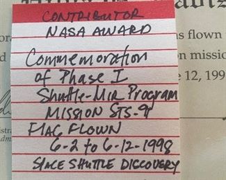 #88 Contributor NASA Award Commemoration of Phase 1 Shuttle Program $ 125.00