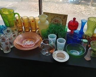 Vintage glassware, carnival Glass, Fenton and more