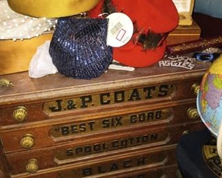 Antique store thread display