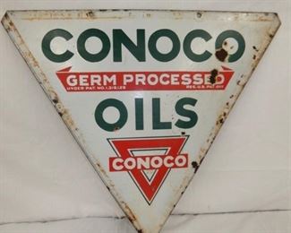26X23 DS PORC. CONOCO OILS SIGN