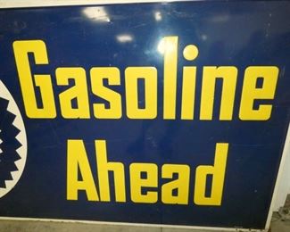 VIEW 4 RIGHTSIDE GASOLINE AHEAD SIGN