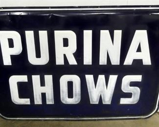 EMB. PURINA CHOWS SIGN CONVEX