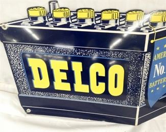 VIEW 6 DELCO BATTERY DIE CUT SIGN