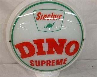15IN GLASS BODY SINCLAIR DINO PUMP GLOBE