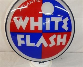 15IN GLASS BODY WHITE FLASH GLOBE