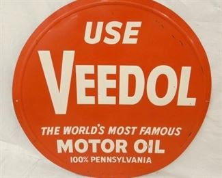 43IN EMB. VEEDOL MOTOR OIL SIGN