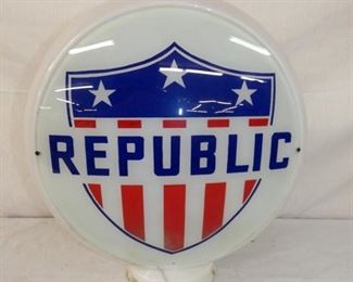 15IN GLASS BODY REPUBILC PUMP GLOBE