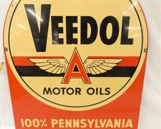 PORC. VEEDOL MOTOR OIL TOMBSTONE SIGN DS