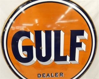 6FT. 1949 GULF DEALER SIGN