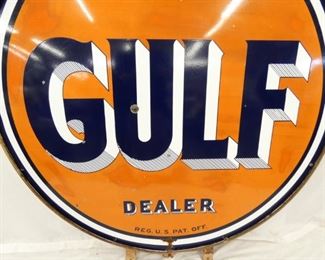 VIEW 3 CLOSEUP PORC. GULF DEALER SIGN