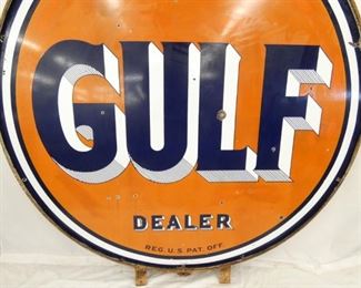 VIEW 6 6FT. PORC. GULF DEALER SIGN DS