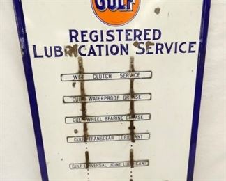 PORC. GULF LUBRICATION SERVICE SIGN