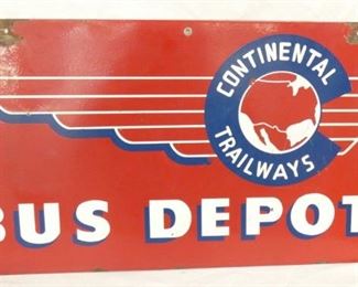 PORC. DS CONTINENTAL TRAILWAYS SIGN