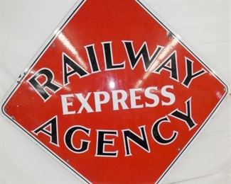 PORC. RAILWAY EXPRESS AGENCY SIGN