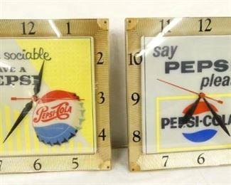 SAMPLE PICTURE PEPSI COLA CLOCKS