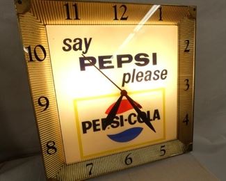 VIEW 4 16X16 PEPSI COLA CLOCK