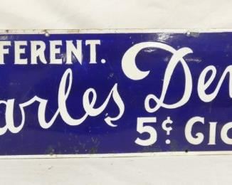 PORC. CHARLES 5CENT CIGAR SIGN