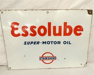 1934 PORC. DS ESSOLUBE MOTOR OIL SIGN