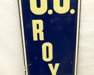 EMB. US ROYAL TIRES VERTICAL SIGN 1946